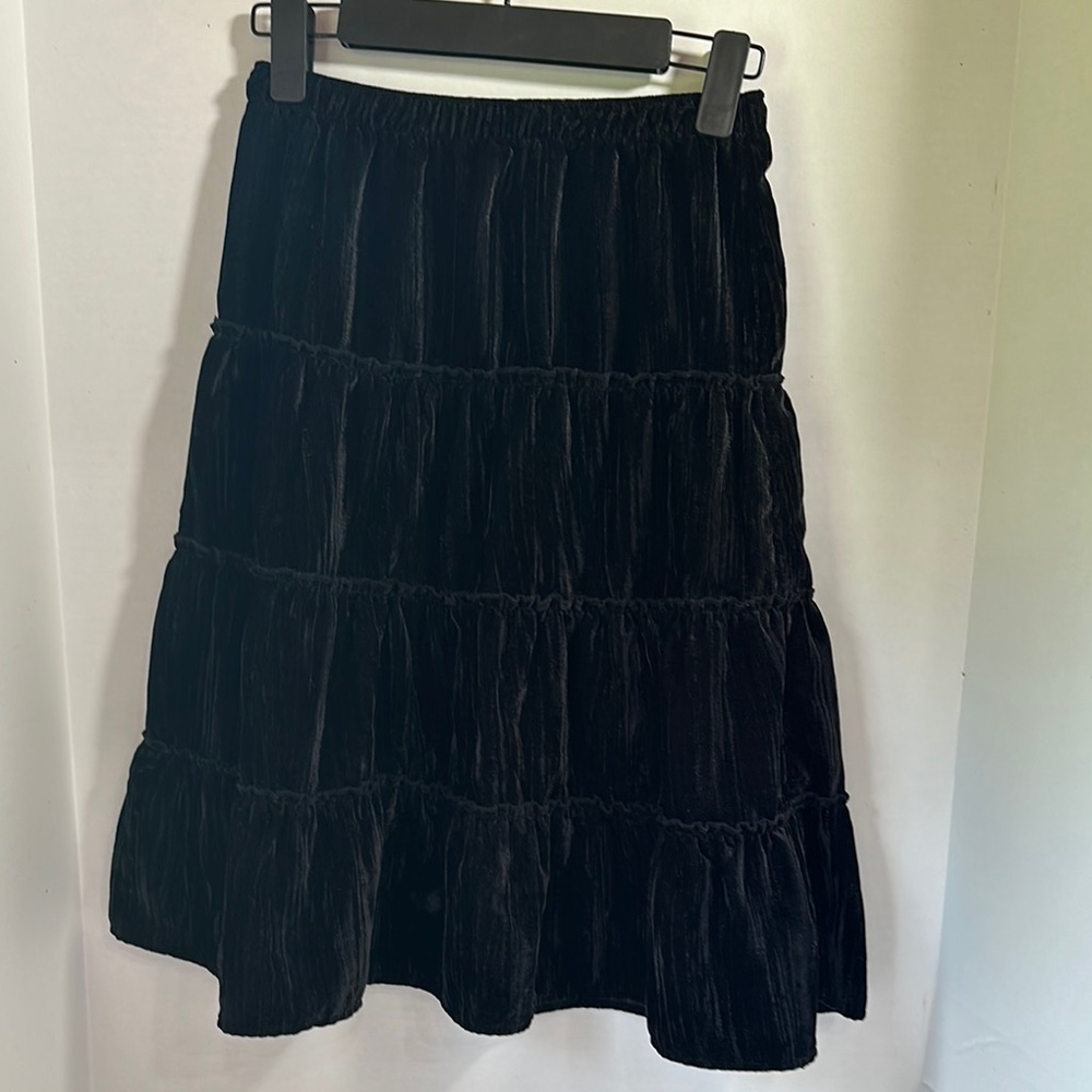 George black velour skirt size 10/12